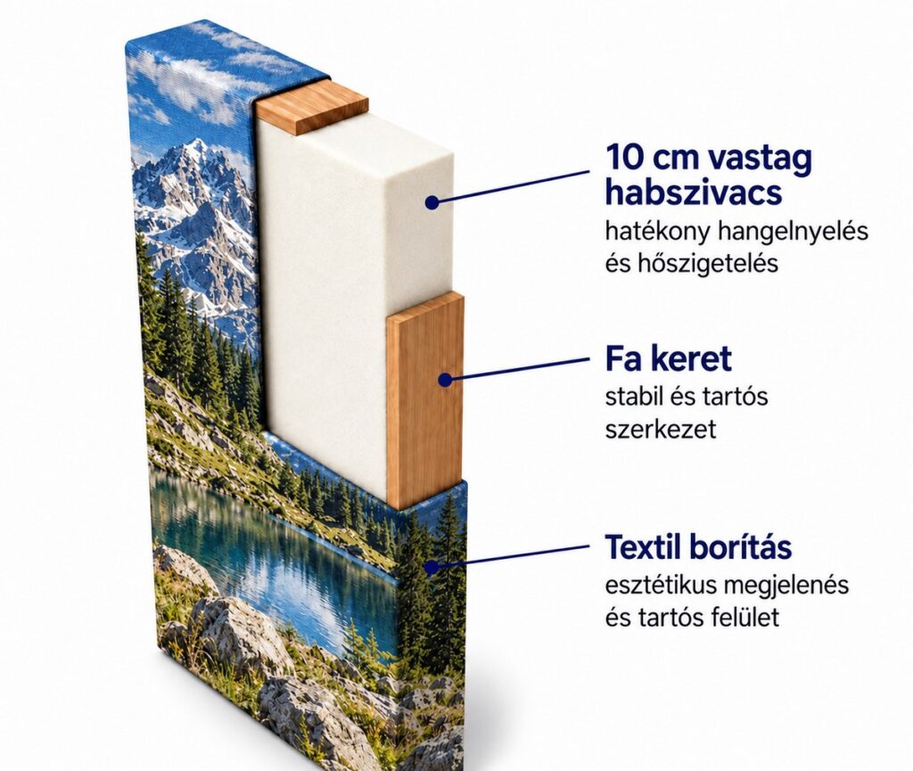 Nyomtatott akusztikai fényképes panel felépítése