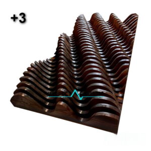 Parametrikus akusztikai diffúzor sötét dió színben, kódja +3