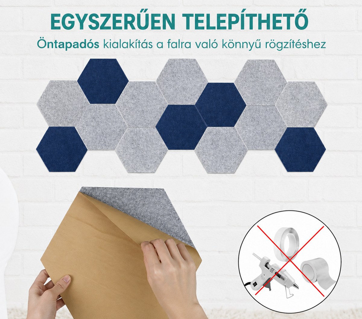 Bilnora 50x50 hatszögnek roppant egyszerű a telepítése