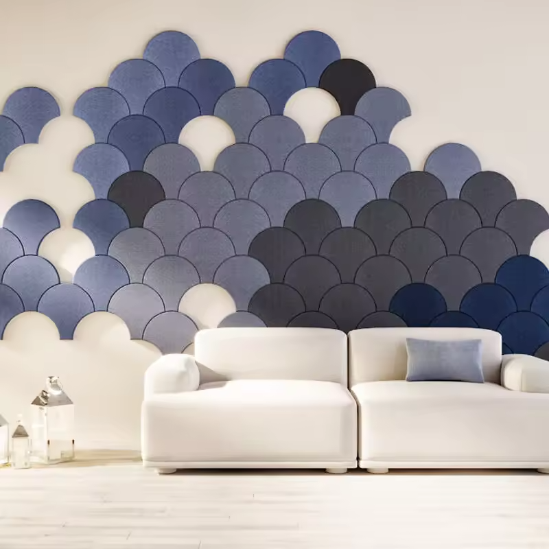 Bilnora extra sűrű félkőr alakú akusztikai panel 9cm vastag 3030 cm (3)