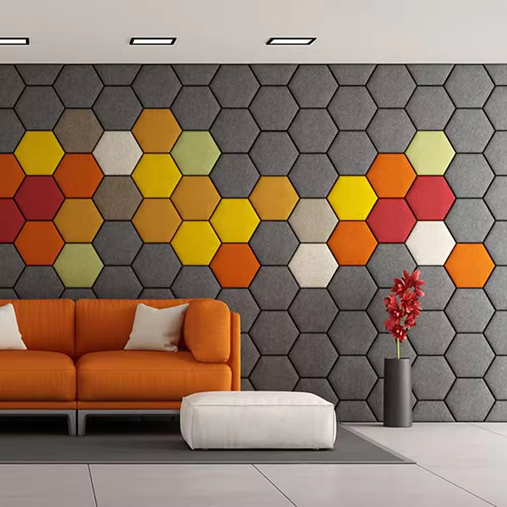 Bilnora extra sűrű hatszögletű akusztikai panel 9cm vastag 5050 cm