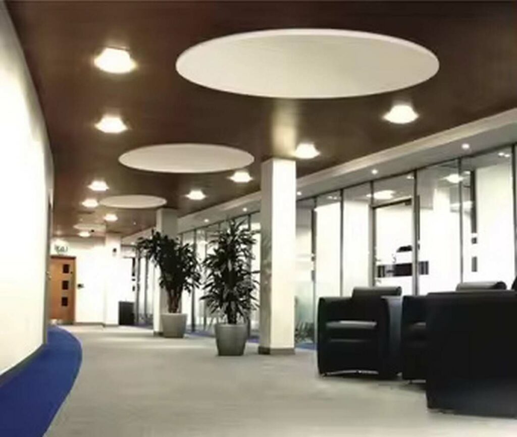 Bilnora extra sűrű kőr alakú akusztikai mennyezeti panel Ø80x1,2cm és Ø120x1,2cm (1)