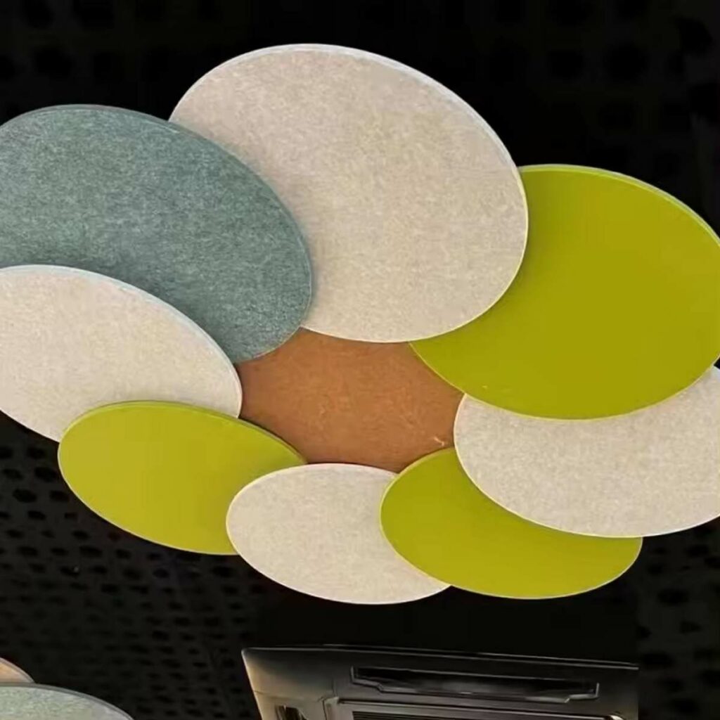 Bilnora extra sűrű kőr alakú akusztikai mennyezeti panel Ø80x1,2cm és Ø120x1,2cm (2)