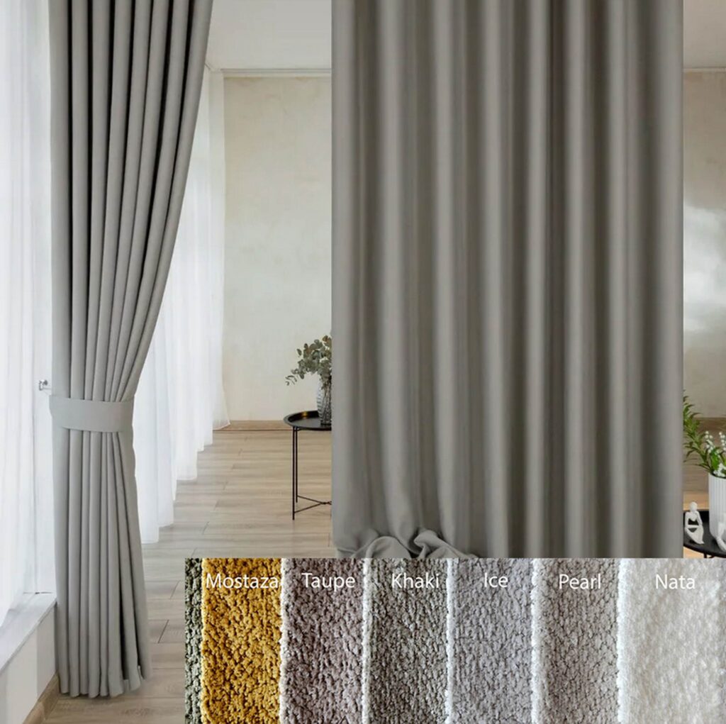Alove puha zsenília prémium minőségű Vastag sötétítő függöny (2)