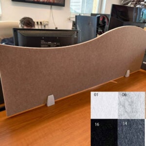 Bilnora asztal elálasztó hullámos akusztikai paraván 120x40x1.2cm - 1 mintájú (3)