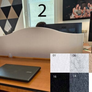 Bilnora asztal elálasztó hullámos akusztikai paraván 120x40x1.2cm - 1 mintájú (3)