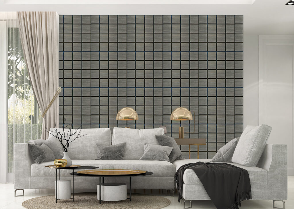 Freja Fa kockás akusztikus falipanel 60x60x1,8cm - Szűrke tölgy (8)