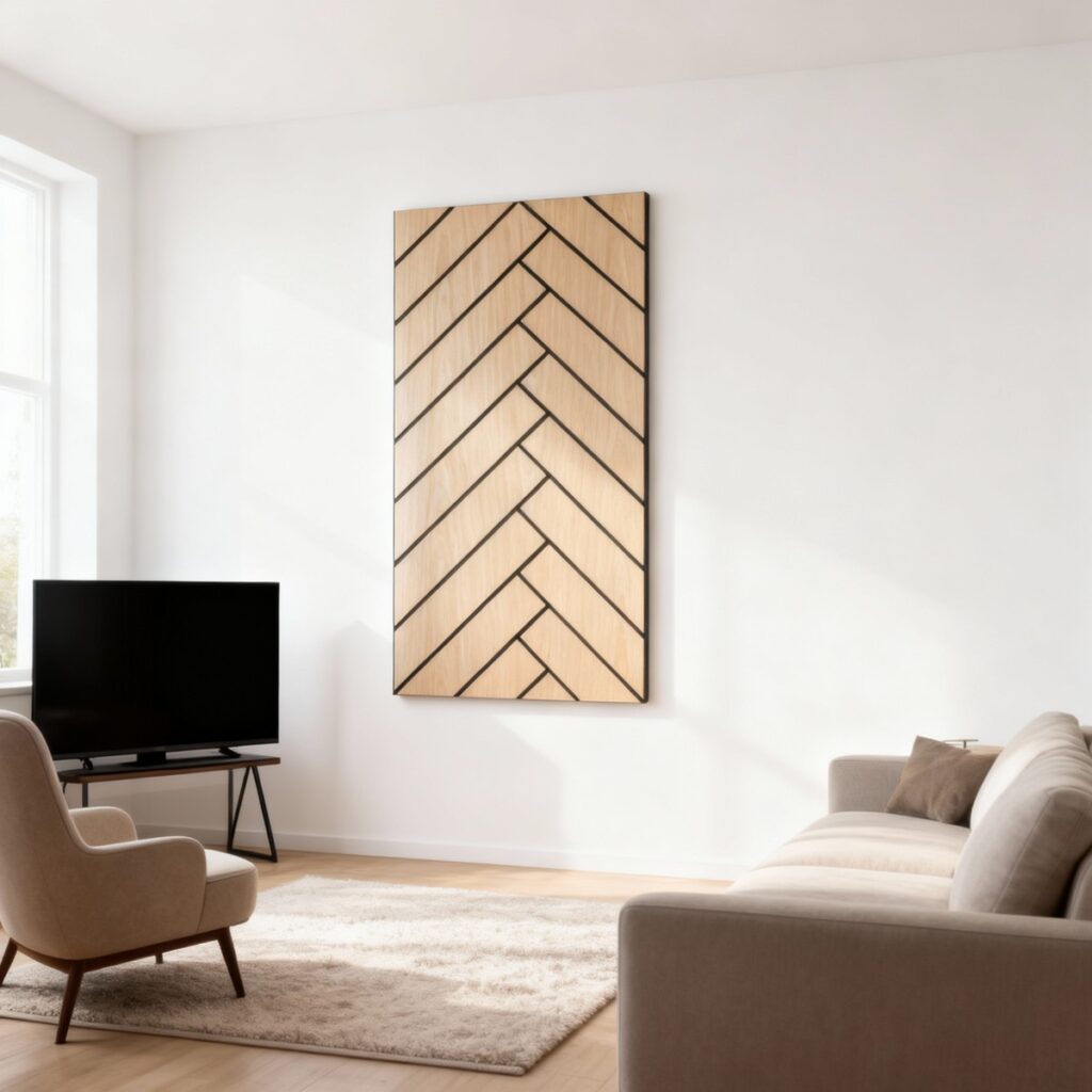 Freja akusztikus falpanelek a nappaliban (2)