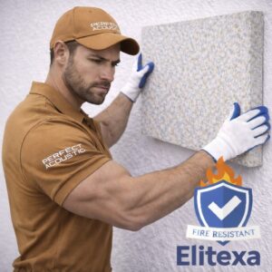 Lángálló Elitexa extra sűrű szivacs hangszigetelő panel telepítése