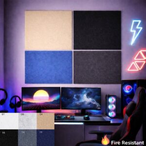 sűrű akusztikai filc falpanel 120x120x1,2cm, Bilnora több féle színben